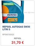 olio motore Repsol autogas 5W40