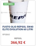 olio motore Repsol Elite evolution 5w40 60 litri