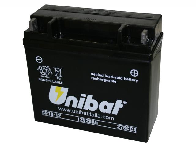 BATTERIA MOTO UNIBAT CP1812 20 Ah 275 CCA 181x76x167 mm - 1