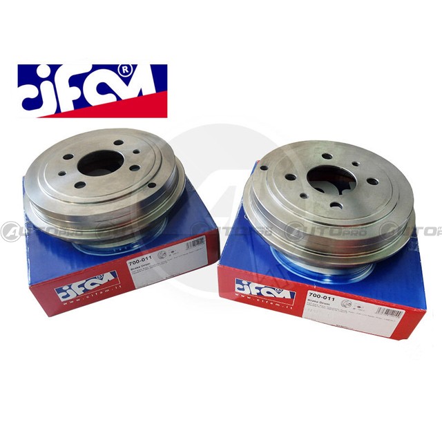 KIT 2 TAMBURI FRENO POSTERIORI CIFAM METELLI FIAT PANDA 169 1.1 1.2 BENZINA GPL - 1