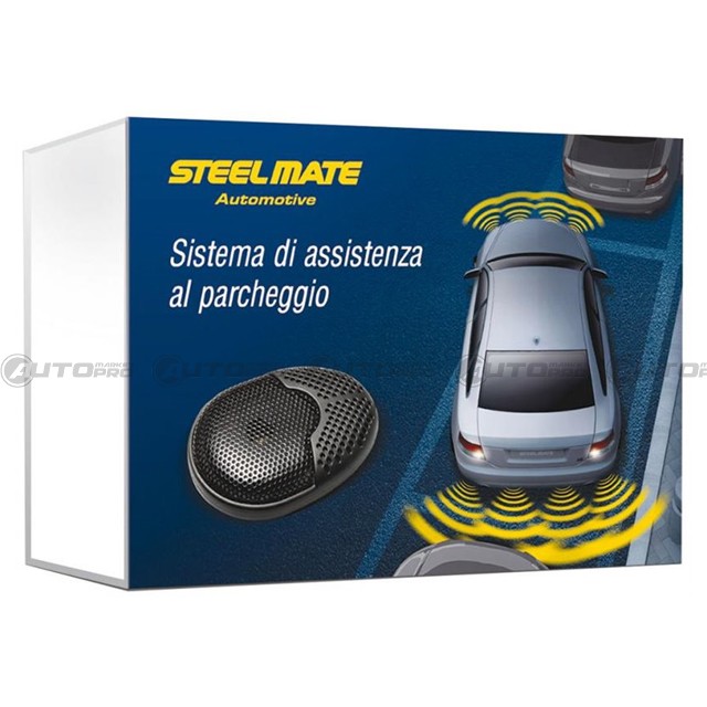 KIT 4 SENSORI DI PARCHEGGIO POSTERIORI CON BUZZER STEELMATE PS400C1 - 1