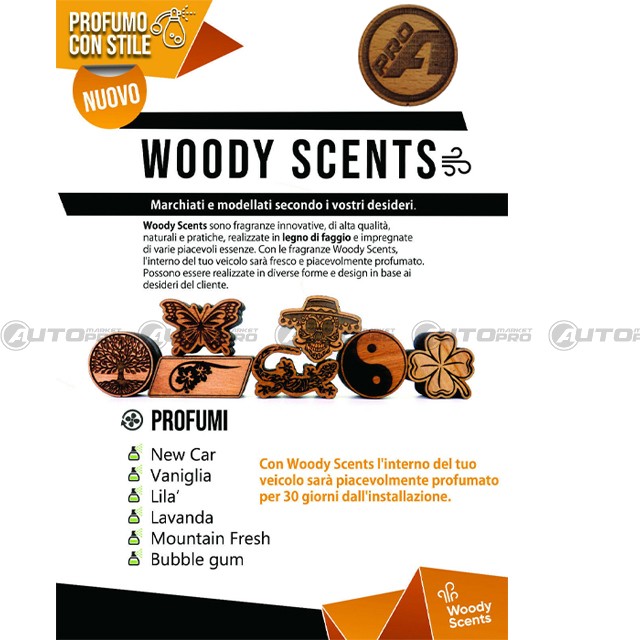 LOTTO 300 PROFUMI AUTO IN LEGNO PERSONALIZZABILI CON LOGO VARIE FRAGRANZE - 1