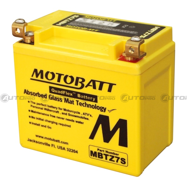 BATTERIA MOTO MOTOBATT AGM MBTZ7S 12V 6,5h YTX5L-BS YTZ6S ETZ7S 6947312400187 - 1