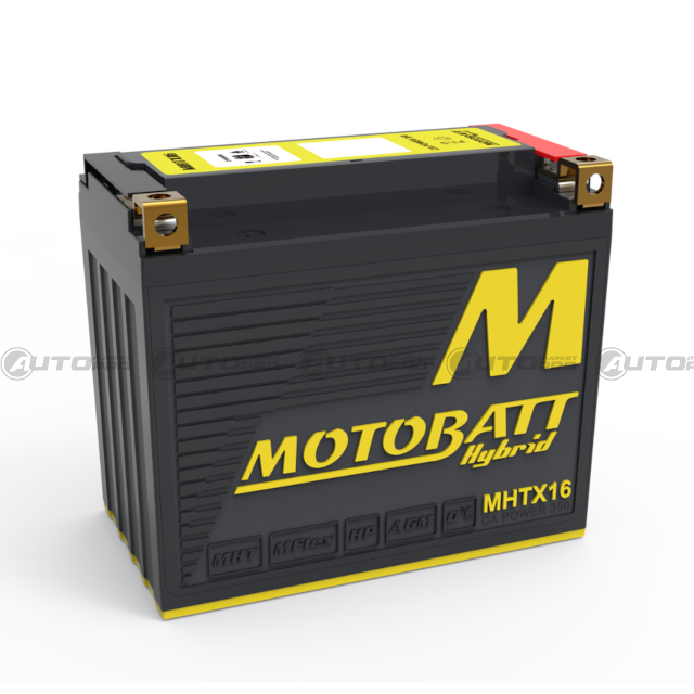 BATTERIA HYBRID MOTO MOTOBATT AGM MHTX16 12V 8.5Ah YTX12BS YTX14BS YTX14LBS - 1