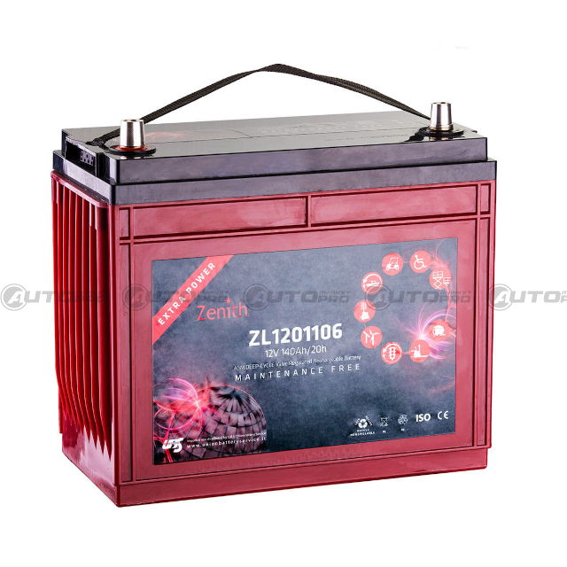 BATTERIA ZENITH DEEP CYCLE USO CICLICO SIGILLATE AGM ZL1201106 140 Ah - 1