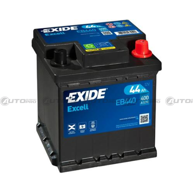 BATTERIA AUTO EXIDE EXCELL EB440 PER AVVIAMENTO 44Ah - 1