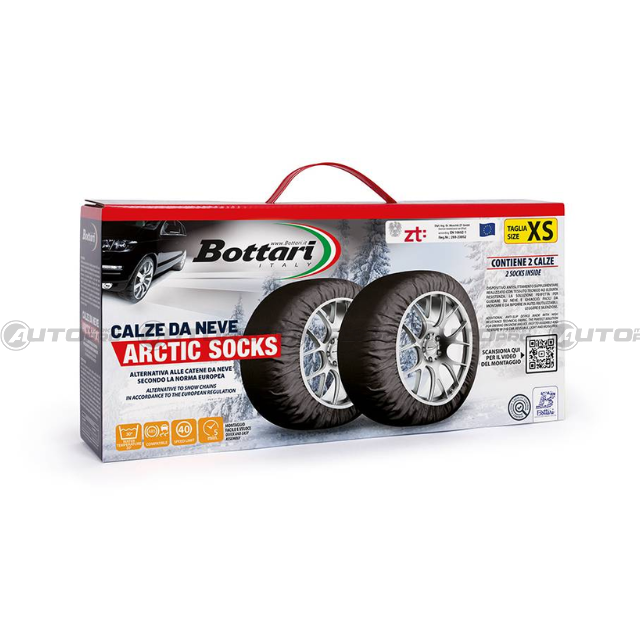 CALZA DA NEVE OMOLOGATE ARTIC SOCKS BOTTARI 68070 XS PNEUMATICI DA 13 A 15