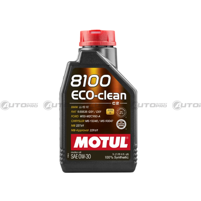 MOTUL 102888 OLIO MOTORE SINTETICO 0W30 8100 ECO-CLEAN 3374650238388 1 LITRO - 1