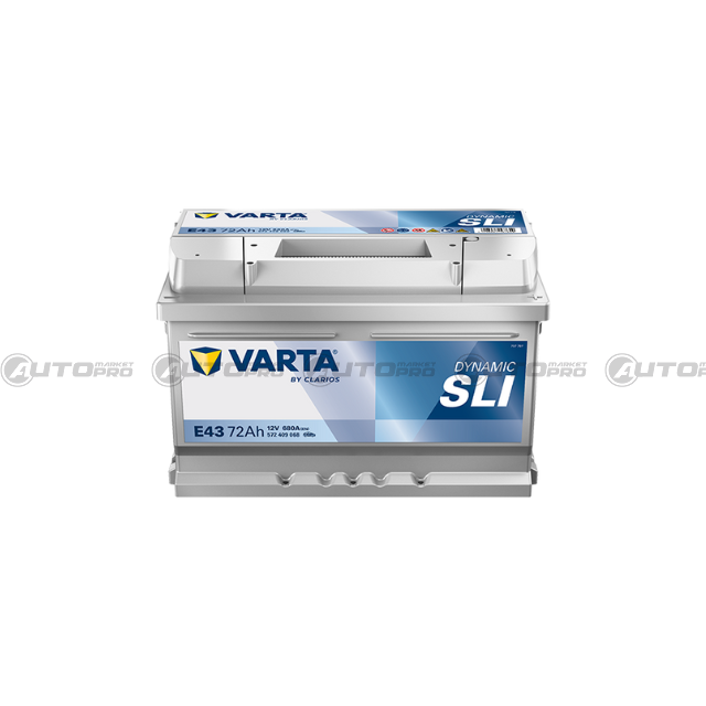 Batteria Avviamento VARTA 572409068 BATTERIA E43 72Ah 680A BLUE DYNAMIC - 1
