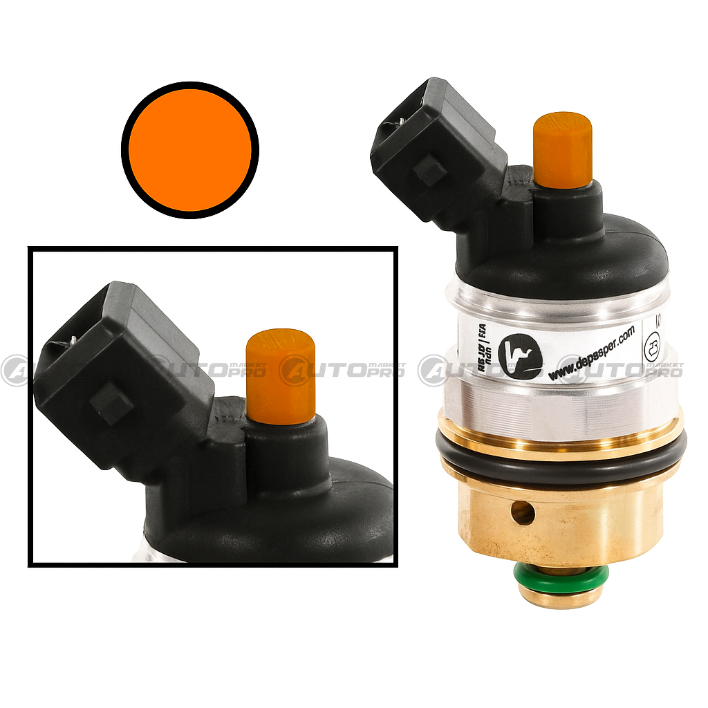 INIETTORE ARANCIO 5.0 NERO 1° GENERAZIONE INJB009VRCN OEM 166002137R - 1