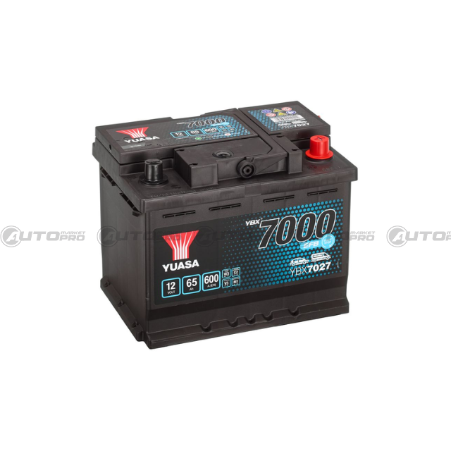BATTERIA YUASA EFB YBX7027 AD ALTE PRESTAZIONI 12V 65AH 600A - 1