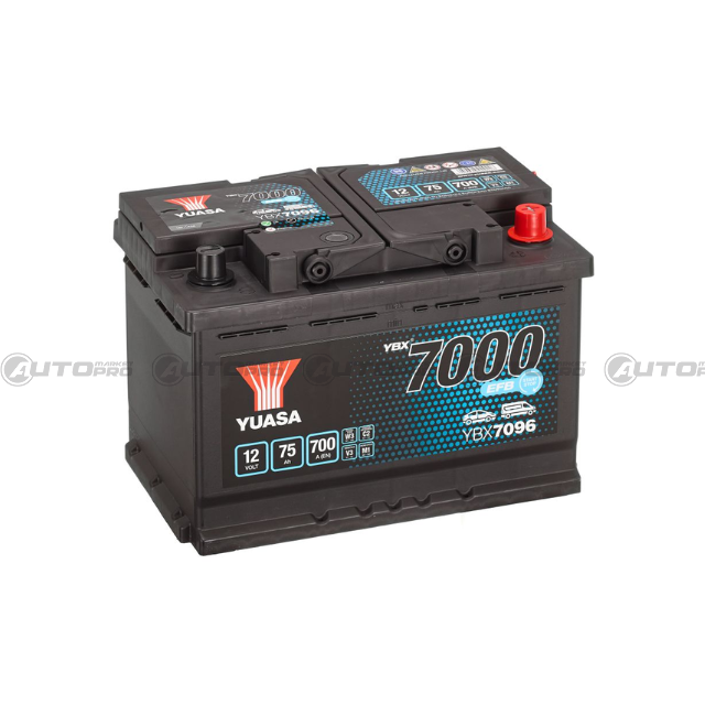 BATTERIA YUASA EFB YBX7096 AD ALTE PRESTAZIONI 12V 75AH 700A - 1