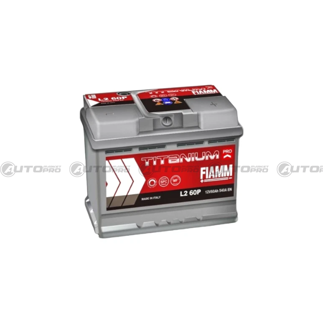 BATTERIA FIAMM TITANIUM 7905147 L2 60P 12V 60AH 540A ALTE PRESTAZIONE AFFIDABILE - 1