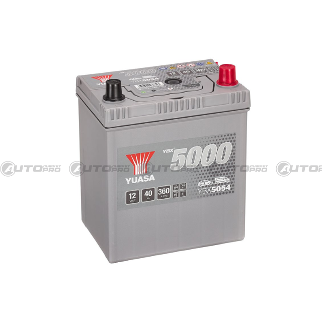 YUASA YBX5054 BATTERIA SILVER SMF AD ALTE PRESTAZIONI 12V 40AH 360A SERIE YBX5000 - 1