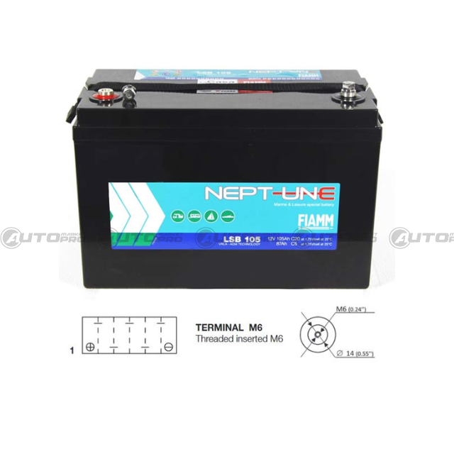 BATTERIA FIAMM 7906177 PER CAMPER E NAUTICA AGM 12V ALTA AFFIDABILITA - 1