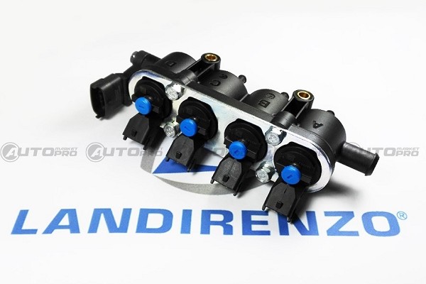 RAIL BLU ORIGINALE 4 INIETTORI IMPIANTO GPL 238500001 ATTACCO FEMMINA