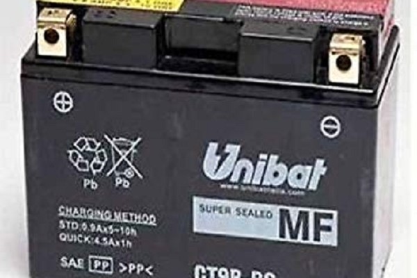 BATTERIA MOTO UNIBAT CT9BBS 8 Ah 115 CCA 150x70x105 mm