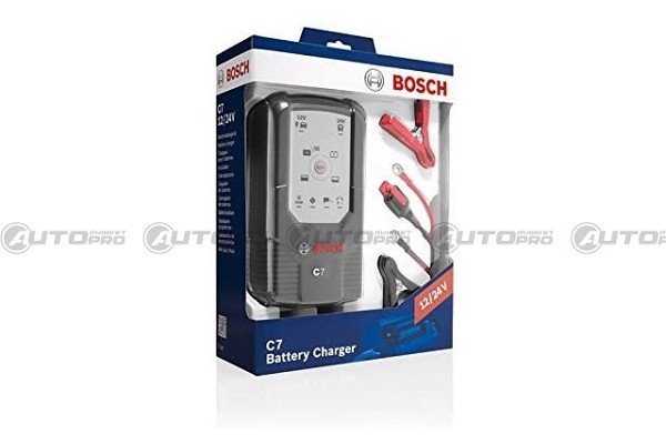 CARICABATTERIA MANTENITORE CARICA BOSCH C7 BATTERY CHARGER 12-24V 018999070