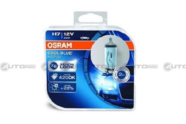 COPPIA LAMPADINE FANALE OSRAM H7 12V COOL BLUE OSR64210CBI-HCB