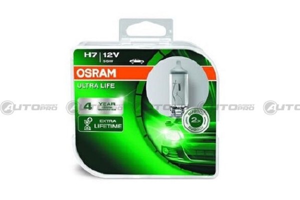 COPPIA LAMPADINE FANALE OSRAM H7 12V ULTRALIFE OSR64210ULT-HCB