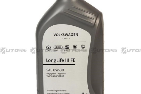 OLIO MOTORE VW VOLKSWAGEN 0W30 LONGLIFE III VW 504.00/507.00