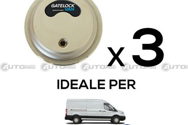BLOCKSHAFT G5P3 KIT 3 LUCCHETTI ANTIFURTO SERIE P AMOVIBILE PER FURGONI MAXI