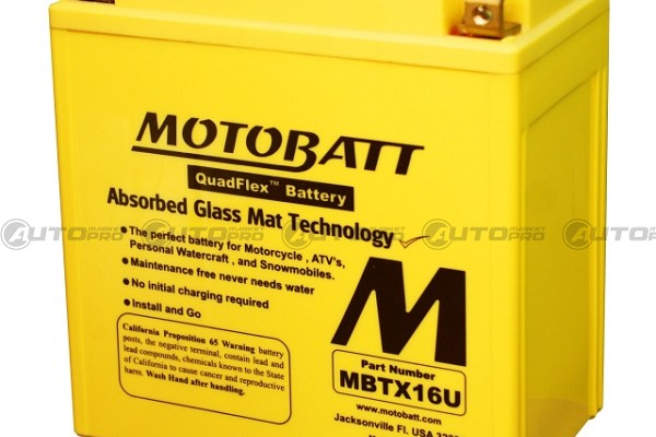 BATTERIA MOTO MOTOBATT AGM MBTX16U 12V 19 Ah YTX16BS YTX16BS1YTX20CHBS 6947312400064