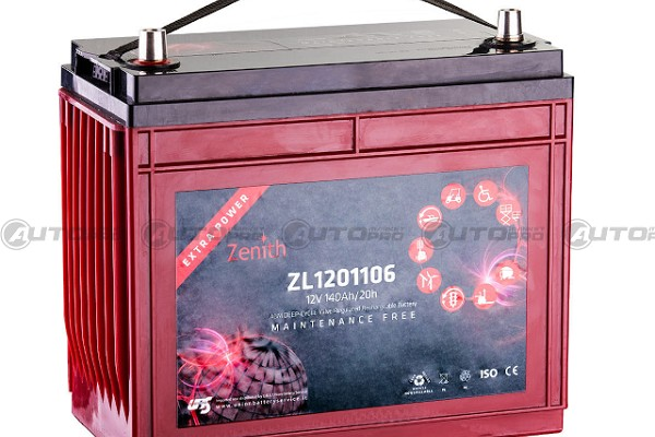 BATTERIA ZENITH DEEP CYCLE USO CICLICO SIGILLATE AGM ZL1201106 140 Ah