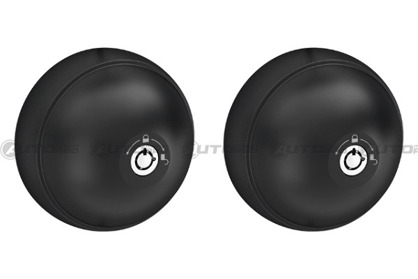 UFO VAN LOCKS SMART DUO 8090S233PN KIT 2 PEZZI, RILSAN® NERO CON 3 CHIAVI