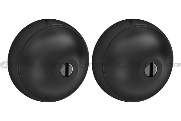 UFO VAN LOCKS COMFORT 8090CT23PN KIT 2 PEZZI, RILSAN® NERO CON 3 CHIAVI