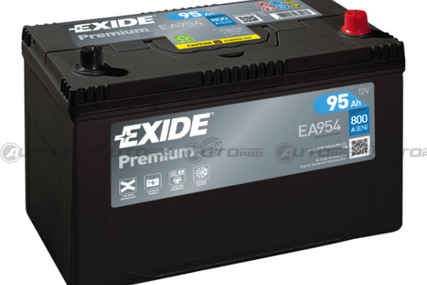 BATTERIA AUTO EXIDE PREMIUM EA954 PER AVVIAMENTO 95Ah