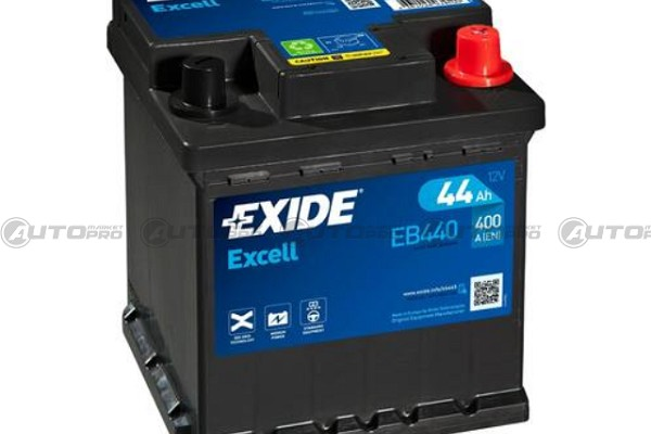 BATTERIA AUTO EXIDE EXCELL EB440 PER AVVIAMENTO 44Ah