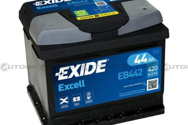 BATTERIA AUTO EXIDE EXCELL EB442 PER AVVIAMENTO 44Ah POLO DX