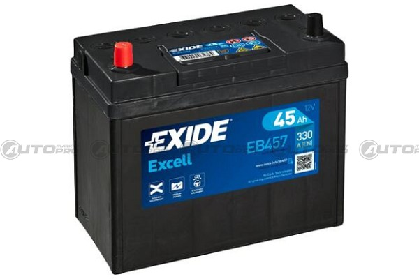 BATTERIA AUTO EXIDE EXCELL EB457 PER AVVIAMENTO 45Ah POLO SX