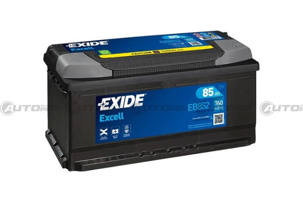 BATTERIA AUTO EXIDE EXCELL EB852 PER AVVIAMENTO 85Ah