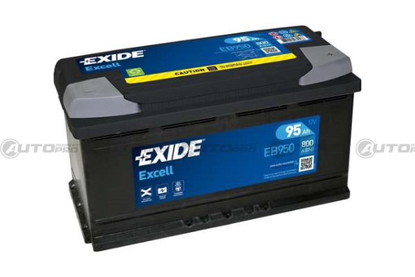 BATTERIA AUTO EXIDE EXCELL EB950 PER AVVIAMENTO 95Ah