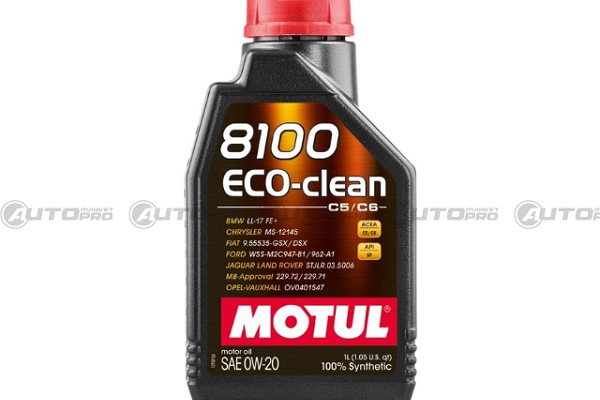 MOTUL 108813 OLIO MOTORE SINTETICO 0W20 8100 ECO-CLEAN C5/C6 3374650287072 1 LITRO