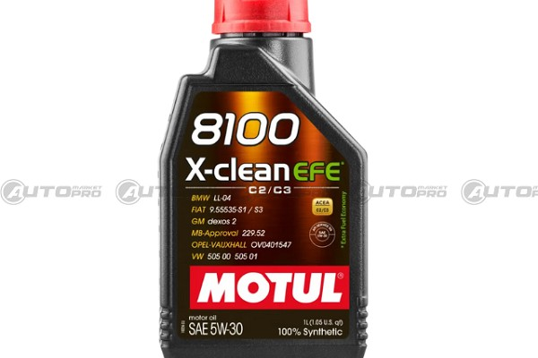 MOTUL 109470 OLIO MOTORE SINTETICO 5W-30 8100 X-CLEAN EFE 3374650293363 1 LITRO