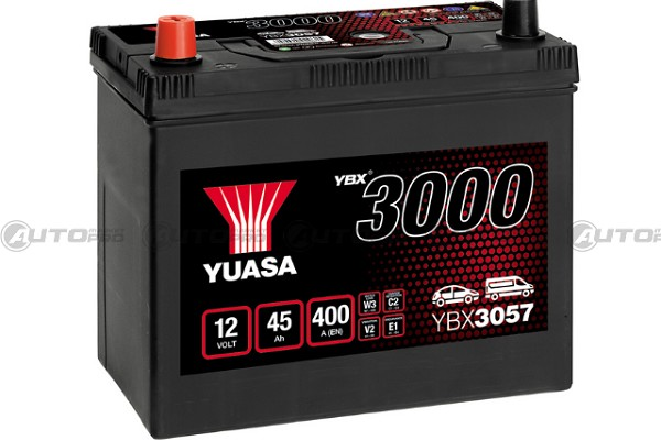 YUASA YBX3057 BATTERIA PER AUTO SMF 45 Ah T1/T3