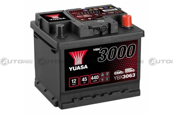 YUASA YBX3063 BATTERIA PER AUTO SMF 45 Ah