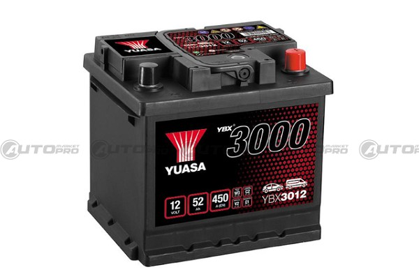 YUASA YBX3012 BATTERIA PER AUTO SMF 52 Ah 450A 12V