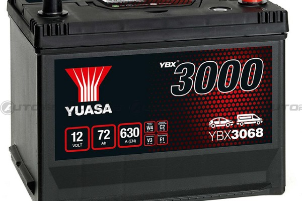 YUASA YBX3068 BATTERIA PER AUTO SMF 72 Ah 630A 12V