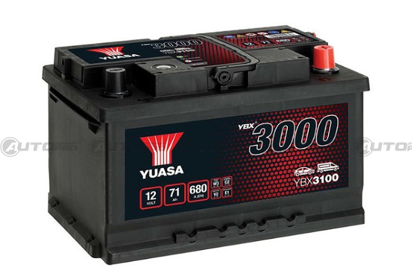 YUASA YBX3100 BATTERIA PER AUTO SMF 71 Ah 680A 12V