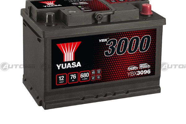 YUASA YBX3096 BATTERIA PER AUTO SMF 76 Ah 680A 12V