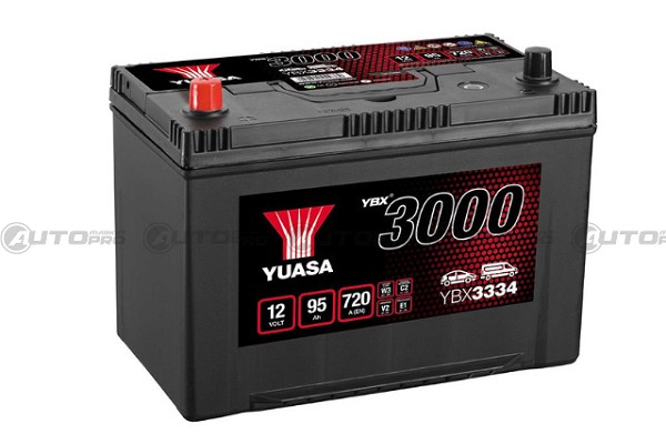 YUASA YBX3334 BATTERIA PER AUTO SMF 95 Ah 720A 12V POLO SX