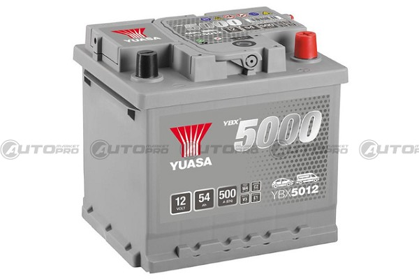 YUASA YBX5012 BATTERIA SILVER SMF AD ALTE PRESTAZIONI 12V 54AH 500A SERIE YBX5000
