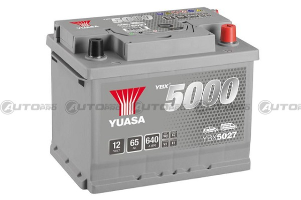 YUASA YBX5027 BATTERIA SILVER SMF AD ALTE PRESTAZIONI 12V 65AH 640A SERIE YBX5000