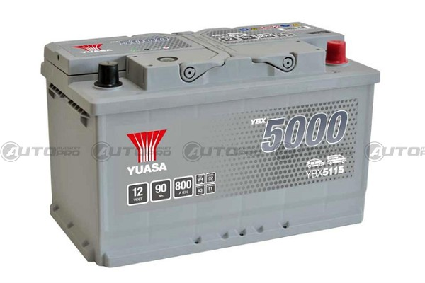 YUASA YBX5115 BATTERIA SILVER SMF AD ALTE PRESTAZIONI 12V 90AH 800A SERIE YBX5000