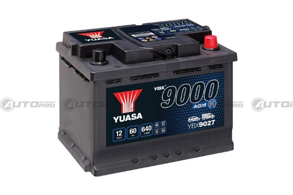 YUASA YBX9027 BATTERIA AGM AD ALTE PRESTAZIONI 12V 60AH 640A