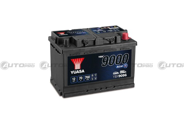 YUASA YBX9096 BATTERIA AGM AD ALTE PRESTAZIONI 12V 70AH 760A